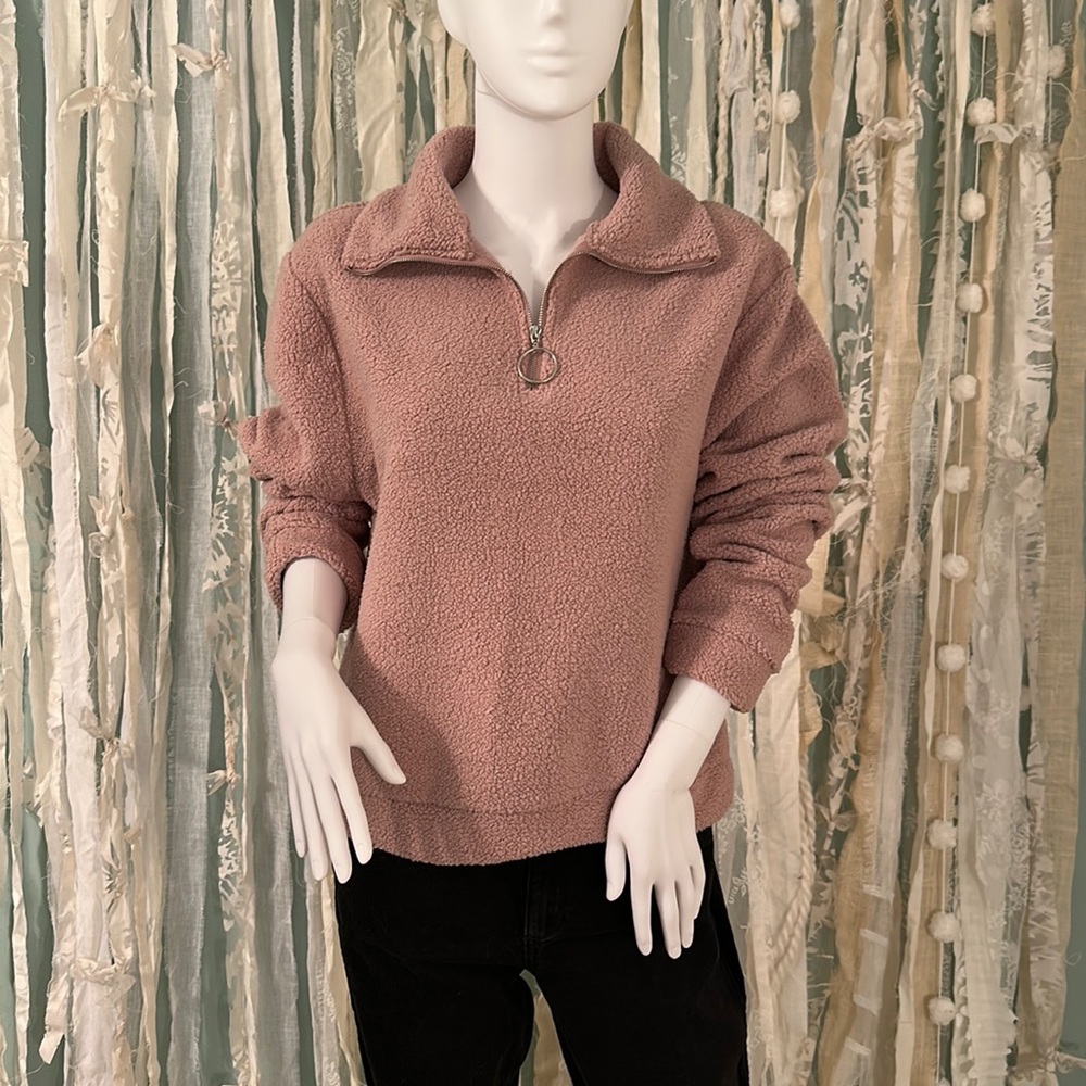 Light pink soft halfzip